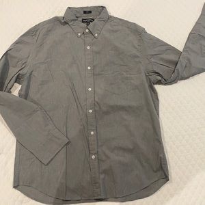 Gray J Crew button down with one pocket. Slim fit